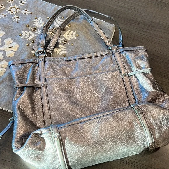COACH Silver Tote Bag - Picture 2 of 6